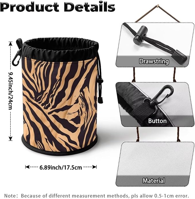 Zebra Print Clothespin Bag - Image 7