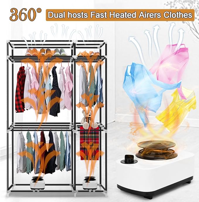 3 Tier Heated Clothes Drying Rack Electric Dryer - Image 4