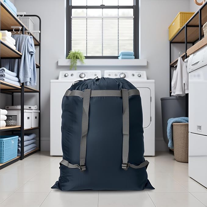Laundry Bag Backpack, 27” x 34”Sturdy Laundry Bag - Image 6