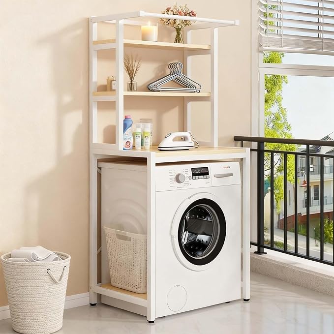 Space-Saving 3-Tier Over Washer and Dryer Storage Shelf, Heavy-Duty Over - Image 6