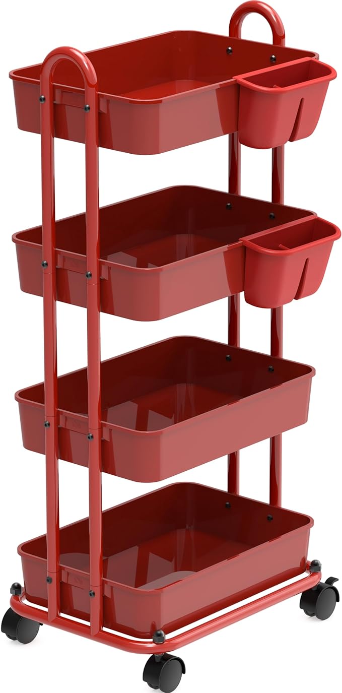 Simple Houseware 4-Tier Multifunctional Rolling Utility Cart by SimpleHouseware