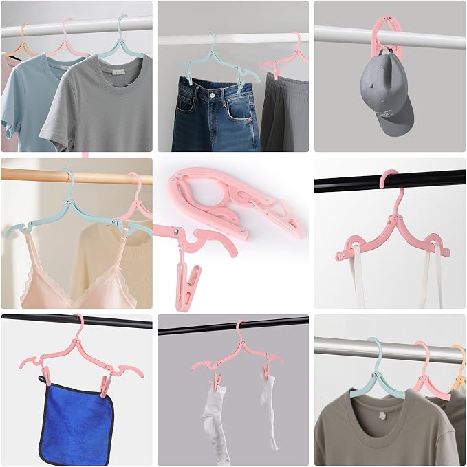 8 Pack Foldable Travel Hangers - Image 7