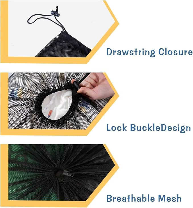 2 Pack Large Mesh Laundry Bag, 27×36inch Black Laundry Hamper Liner, Heavy Duty - Image 5