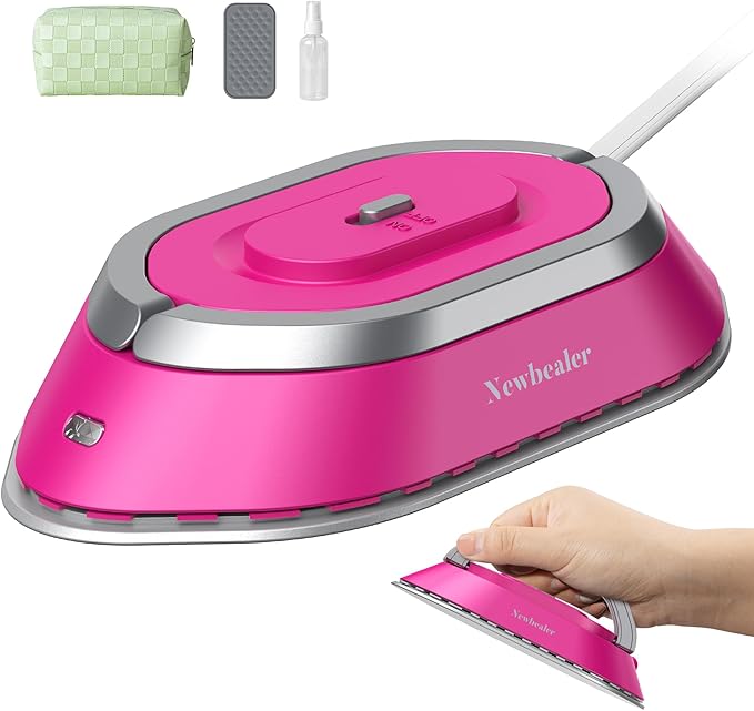 Newbealer Travel Iron with Global Voltage, 100-240V Mini Dry Iron by Newbealer
