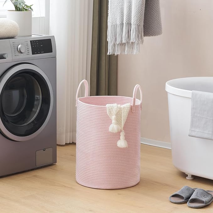 YOUDENOVA Laundry Hamper Basket, Woven 58L Tall Laundry Basket - Image 6