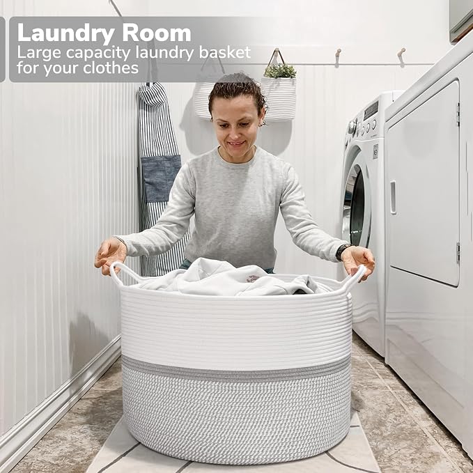 CHICVITA 85L Large Blanket Basket - Image 5