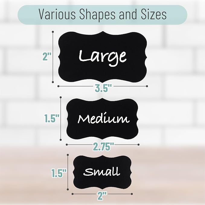 Mr. Pen- Chalkboard Labels, 1 White Chalk Marker and Small Towel - Image 3