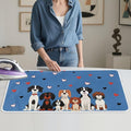 Ironing Mat Cute Dogs Print Foldable Ironing Pad Portable Board Iron Board by PJHEQOXE