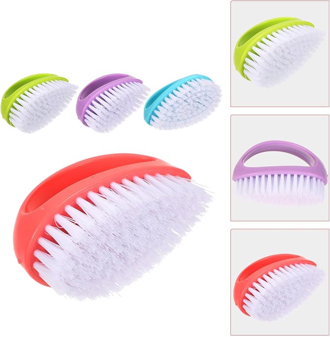 4pcs Multi-Color Clothes Scrubber and Shoe Washing Brush Set, Handheld Reusable - Image 9