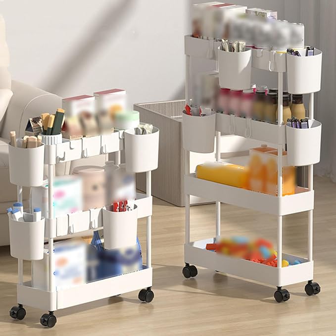 Slim Rolling Storage Cart Laundry Room, Household Multi-Layer Trolley Storage - Image 2