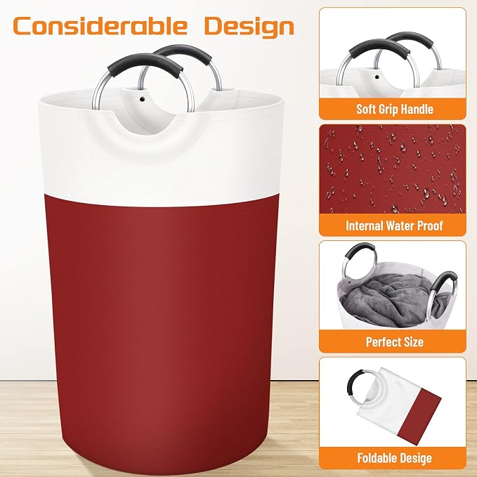 BlissTotes 115L Laundry Basket, Freestanding Laundry Hamper, Collapsible Dirty - Image 3