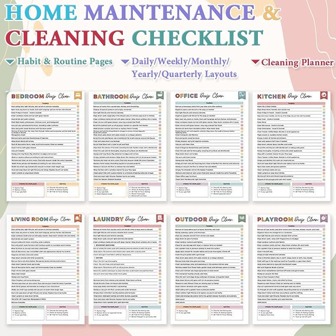 4Pcs Adhd Cleaning Planner Schedule and Checklist Organizer, Daily Weekly - Image 5