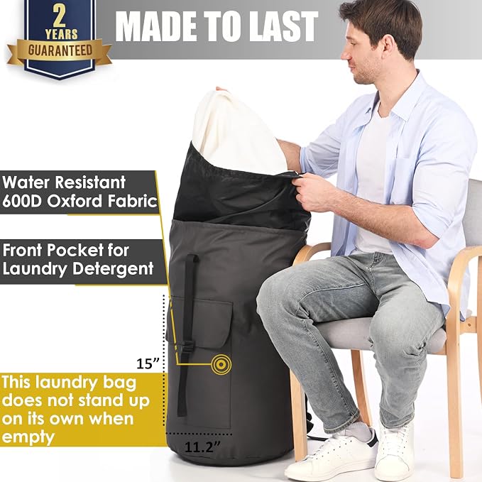Backpack Laundry Bag, 115L Heavy Duty Extra Large College Laundry Backpack - Image 2