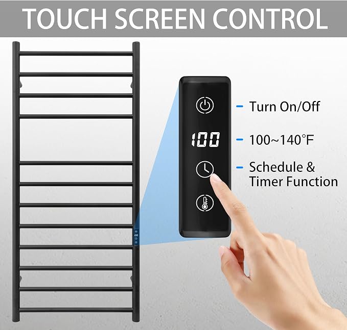 KEG Smart WiFi Towel Warmer Wall Mounted - Image 3