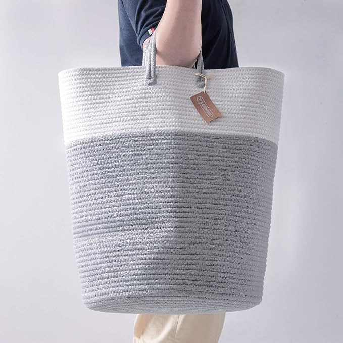 Cotton Rope Laundry Hamper by YOUDENOVA, 58L - Image 5