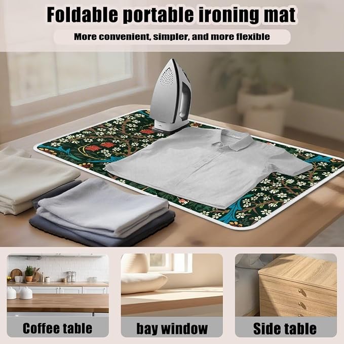 Ironing Mat William Morris Flowers Pattern Portable Ironing Pad Ironing Blanket - Image 4