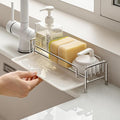 Silver Sponge Holder for Kitchen Sink, Kitchen Countertop Organizers and by LANZYLO