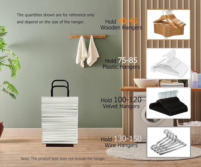 Stacker, Clothes Hanger Organizer Stand, Portable Storage Rack, Large Wire and - Image 2