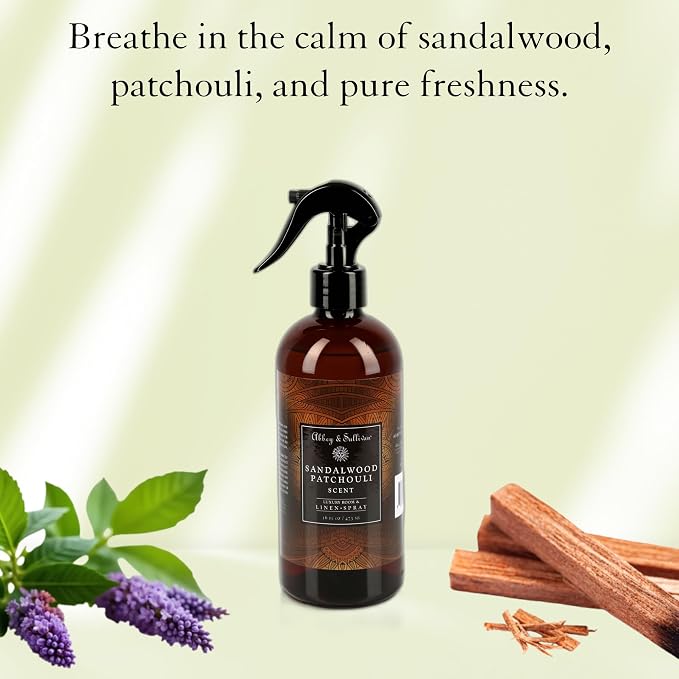 Abbey & Sullivan Linen Spray, Sandalwood & Patchouli, Warm and Earthy Odor - Image 4