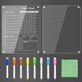 PigPotParty Clear Acrylic Magnetic Chore Chart and Blank Memo Whiteboard by PigPotParty