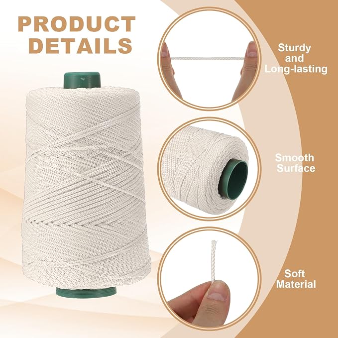 YELARXI Polyester Macrame Cord, 3mm x 219 Yards Polypropylene Macrame Cords - Image 3