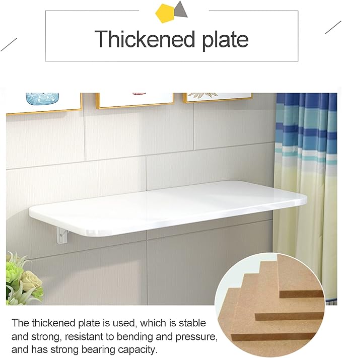 Wall Mounted Folding Table Space Saving Folding Kitchen Table Laundry Folding - Image 6
