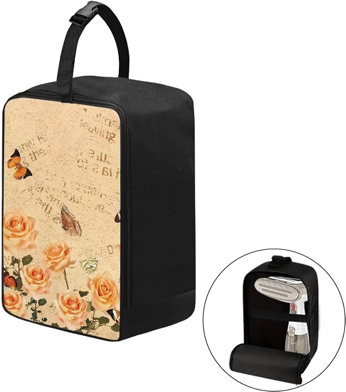 Steamer Storage Bag Rose Butterfly Travel Pouch - Image 2