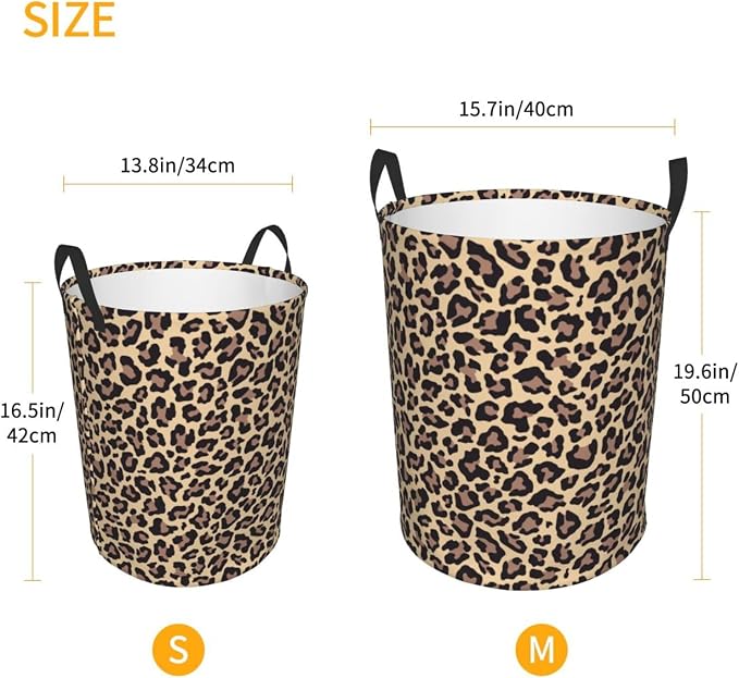 Leopard Print Animal Cheetah Laundry Hamper Bag - Image 4