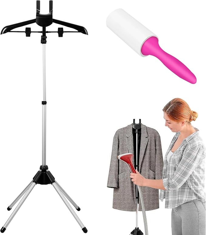 Iron Steamer Stand Rack, Telescopic Garment hanger by Abizarch