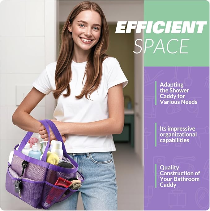 Mesh Shower Caddy Portable for College Dorm Room Essentials - Image 6