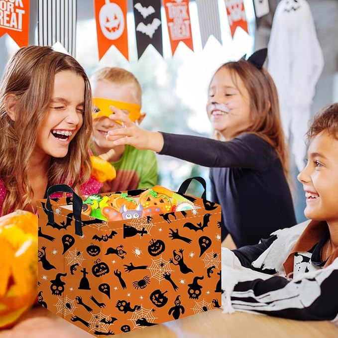 Rectangular Halloween Basket, Trick or Treat Basket - Image 4