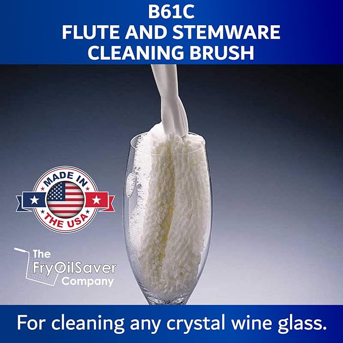 Set of 2 Crystal Stemware & Goblet Glass Cleaning Brush Kit - Image 2