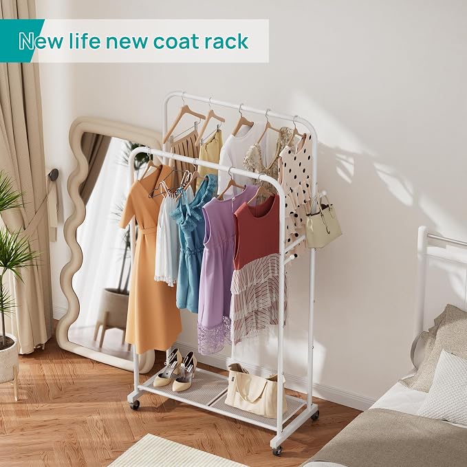 SINGAYE Clothing Rack Garment Coat Racks Drying Metal Freestanding - Image 5