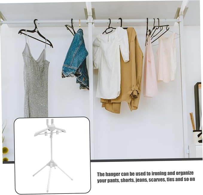 Happyyami Foldable Garment Steamer Hanger Adjustable Height Portable Clothes - Image 7