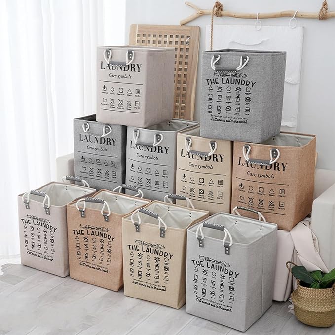 Small Laundry Basket, 50L Foldable Laundry Hamper Organizer - Image 6