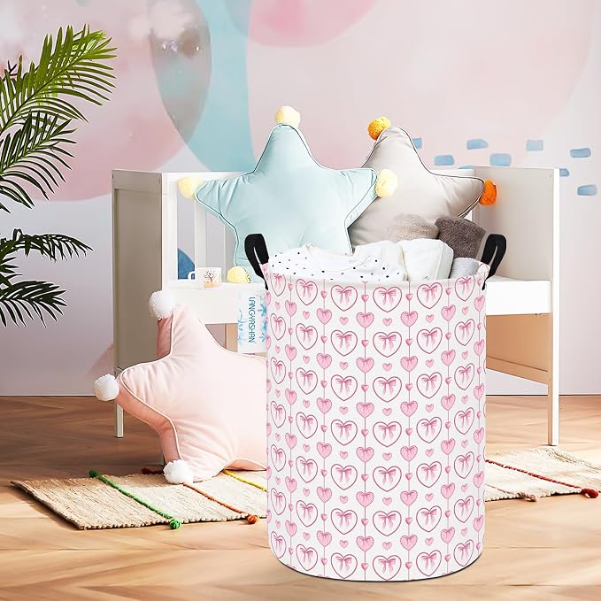 LANGYASHAN Laundry Basket Canvas Fabric Collapsible Organizer Basket - Image 6