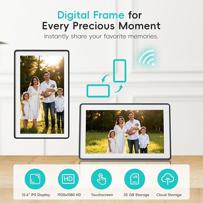Westsee 15.6" Digital Wall Calendar Frame – Interactive Touchscreen Eletronic - Image 3