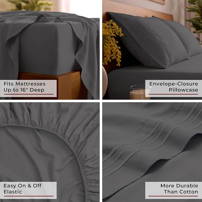 Mellanni Split King Sheet Set - Image 5