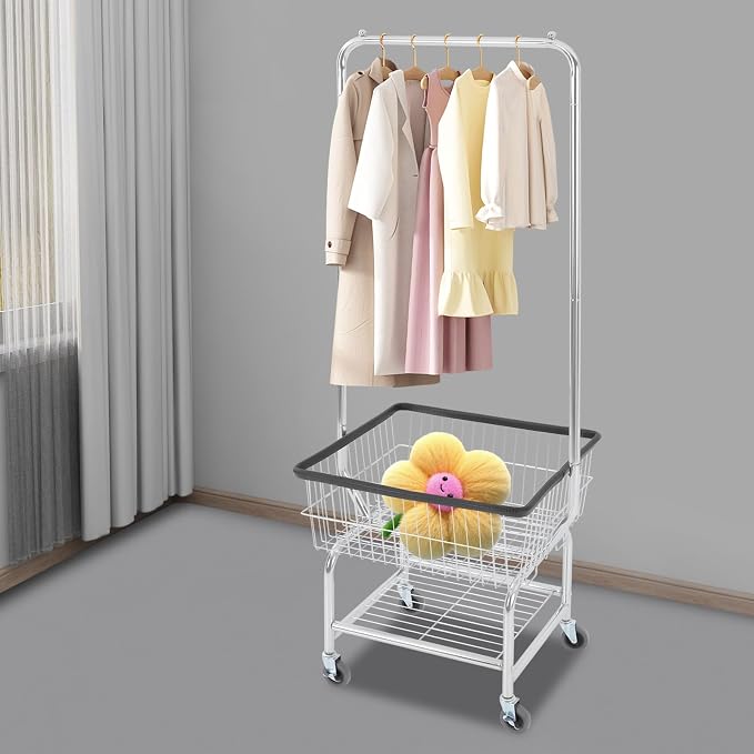 Laundry Cart Mobile Laundry Basket - Image 7