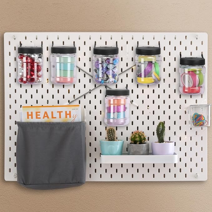 Unittype 20 Set Pegboard Organizer Accessories Peg Boards Jars - Image 6