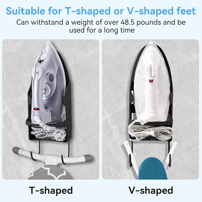 Ironing Board Hanger Wall Mount, Electric Iron and Iron Board Holder Storage - Image 7