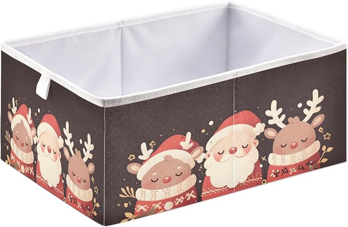 senya Large Storage Bins Deer Sweater Santa Claus Collapsible Foldable Storage - Image 2