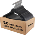DEDU Suit Hangers for Men 50 Pack, Thick Plastic by DEDU