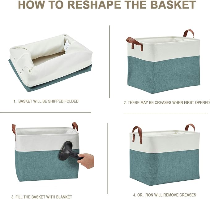 DECOMOMO Extra Large Storage Baskets, Fabric Storage Bins - Image 4