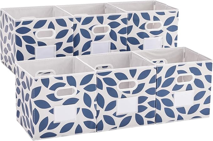 MAX Houser 6 Pack Foldable Fabric Storage Bins by MAXHouser