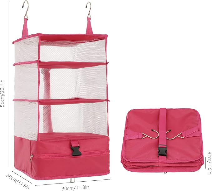 ELEZAY Hanging Packing Cubes Portable Travel Closet Collapsible Compression - Image 3