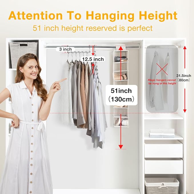 HOUSE DAY Space Saving Hangers for Clothes 12 Pack, Heavy Duty Hanger Organizer - Image 2