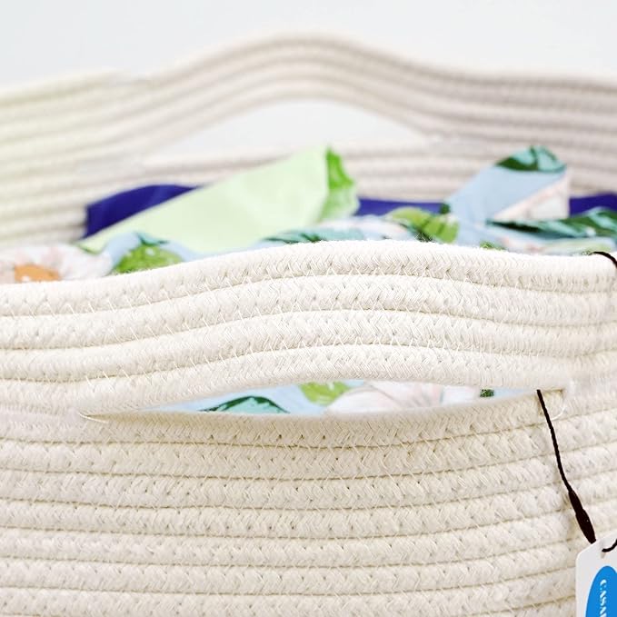 Casaphoria Extra Large Woven Cotton Rope Storage Basket - Image 3