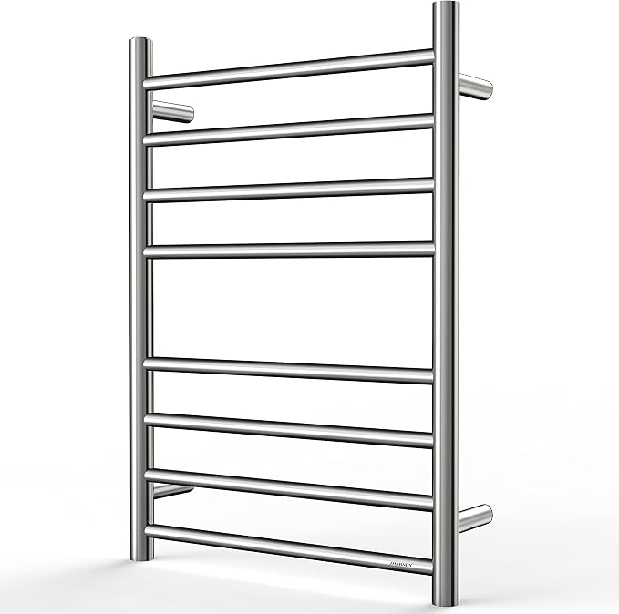 Towel Warmer Polished Chrome for Bathroom Wall Mounted Drying Rack Plug-in by SHARNDY