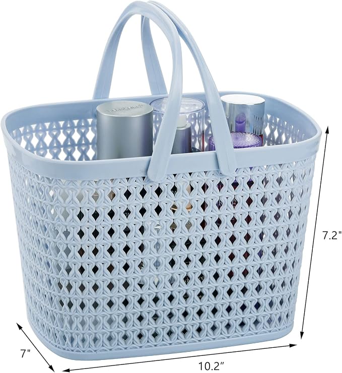 Frcctre 3 Pack Portable Shower Caddy Basket, Plastic Storage Baskets - Image 2